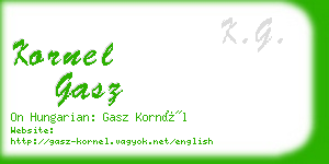 kornel gasz business card